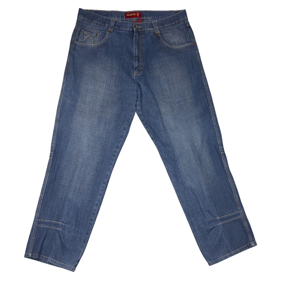 Karl Kani Original Baggy Jeans Mens 42x34 Blue Denim Wide Leg Vintage Streetwear